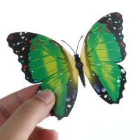 3D papillon décor Magnetique ou autocollant décor mural d'intérieur vert
X 12