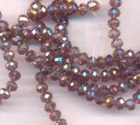  Perles cristal light purple AB
6x4mm 
100pcs