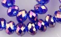  Perles 6 x 4mm, perles de Cristal
sapphire AB
X 25