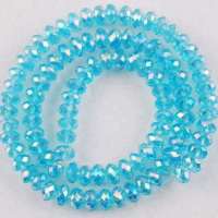Perles 6 x 4mm, perles de Cristal
Light sapphire AB
X 25