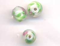 Perles rondes 10 mm lampwork
x 14