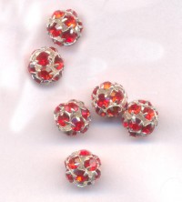Boules rondes strass crystal 8 mm
X 6