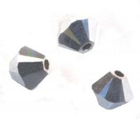 Toupies en cristal 4 mm
Argentées 
X 100