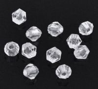 Perles  Toupie 4 mm  Acrylique
 crystal
X 100