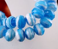 Perles Lampwork , perles de Murano light blue
12 x 8 mm 
X 10