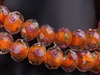 Perles Lampwork , perles de Murano et argent 
8 mm et trou 1.2 mm
x 10
