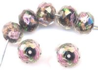 Perles Lampwork , perles de Murano et argent 
12 mm et trou 1.2 mm
x 10
