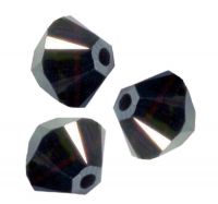 TOUPIES SWAROVSKI® ELEMENTS
 6 mm AB
 JET HEMATITE
 X 20 perles 