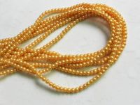 Perles rondes crystal 4 mm
Diametre du trou 1 mm
Light gold ( Earth Yellow )
X 200 