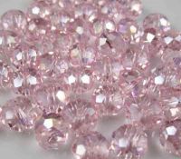  Perles crystal 3 x 4 mm
Light rose  AB
X 148