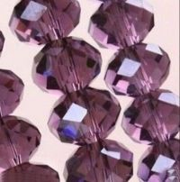   Perles crystal 6 X 4 mm
Fuschia AB
X 100 