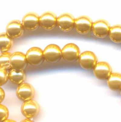  Perles Nacrées Rondes gold
4mm 
X 20